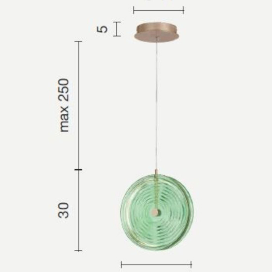 Ondaluce so jokey pc lampadario moderno vetro rosa led