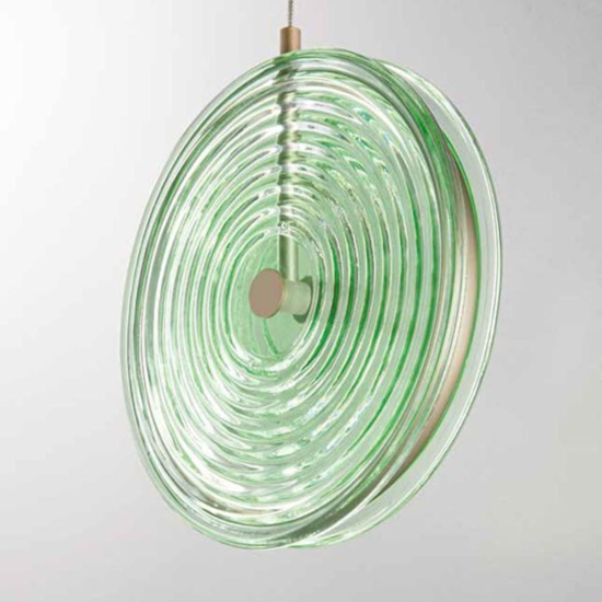 Ondaluce so jokey pc lampadario vetro verde led 3000k design