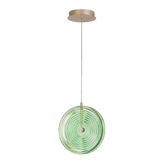 Ondaluce so jokey pc lampadario vetro verde led 3000k design