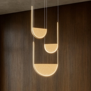 Visualizza i dettagli per Lotus ondaluce lampadario moderno 3 luci oro led 3000k Lotus ondaluce lampadario moderno 3 luci oro led 3000k