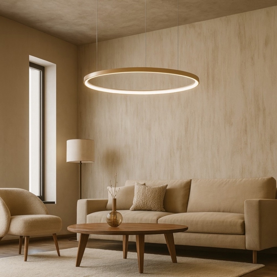So soel 60 oro ondaluce lampadario moderno cerchio led