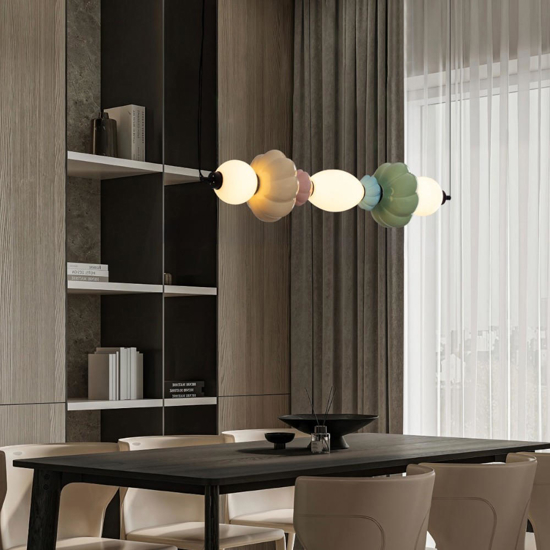 Lampadario per tavolo da pranzo ceramica multicolor led 3000k
