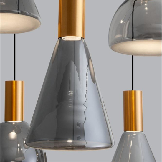 Lampadario moderno per salotto 6 luci led 3000k cavi regolabili