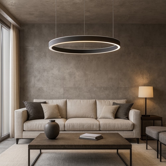 Gea luce criseide lampadario moderno led 100w 3000k per salotto