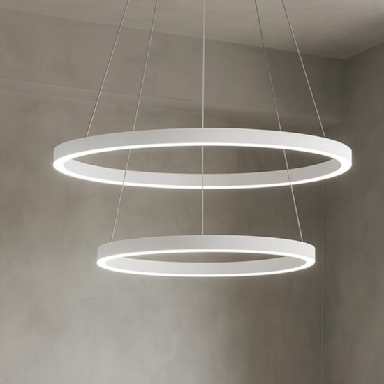 Gea luce criseide lampadario moderno led 60w 3000k per soggiorno