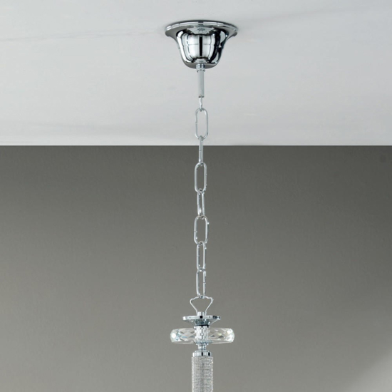 Ondaluce lp dido lampadario otto bracci cristallo blu ottanio