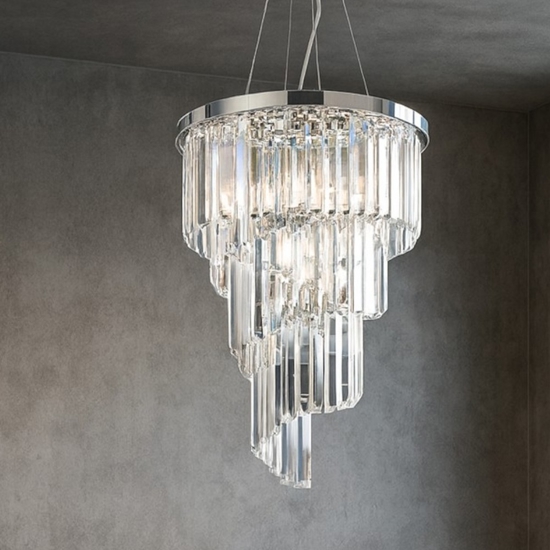 Lampadario so alexander ondaluce per salotto cristalli