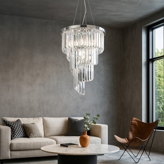 Lampadario so alexander ondaluce per salotto cristalli