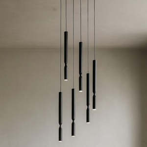 Visualizza i dettagli per So tubic 6 ondaluce luce lampadario moderno nero 6 luci led So tubic 6 ondaluce luce lampadario moderno nero 6 luci led