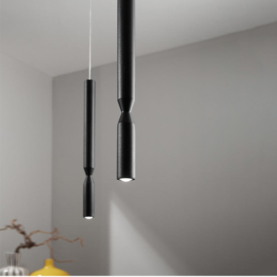 So tubic 6 ondaluce luce lampadario moderno nero 6 luci led