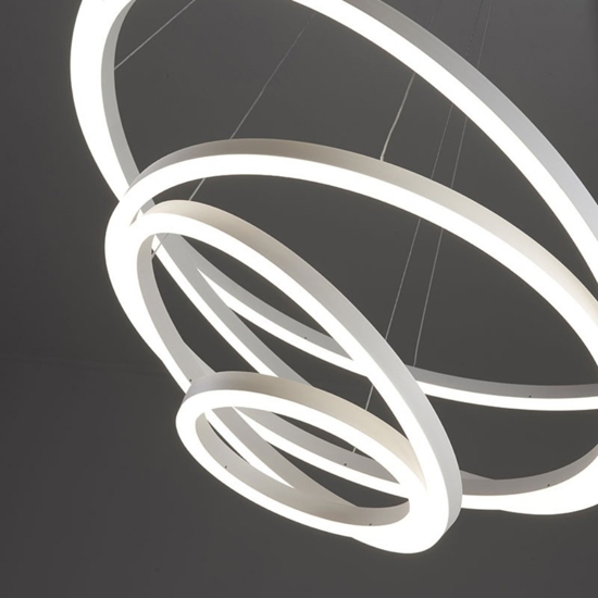 Lampadario hurricane vivida led 175w 3000k bianco moderno