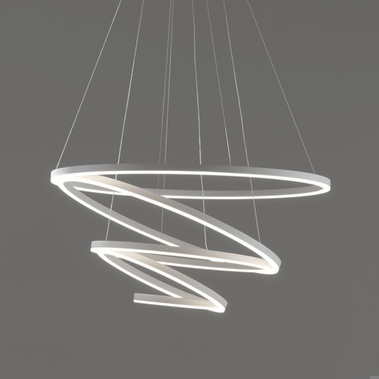 Lampadario hurricane vivida led 175w 3000k bianco moderno