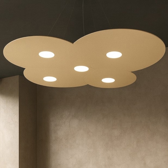 Lampadario particolare per soggiorno moderno sabbia