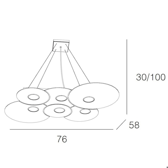 Lampadario per soggiorno moderno toplight cloud sabbia