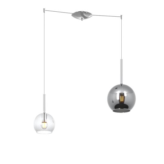 Top light lampadario per soggiorno moderno vetri trasparente cromo