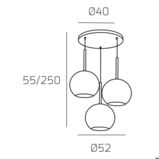 Lampadario per salotto vetri oro top light future