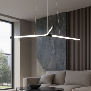 Lampadario design moderno nero led 45w 3000k per soggiorno