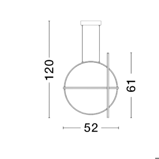 Lampadario oro led 49w 3000k design per soggiorno moderno