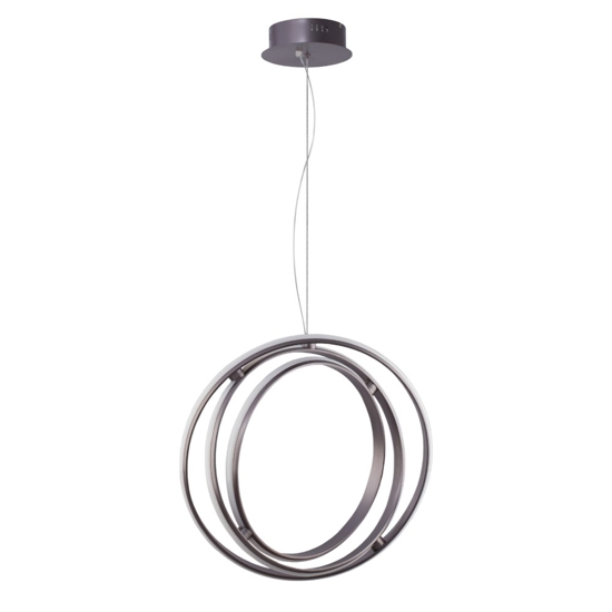 Lampadario moderno sferico per soggiorno cerchi led nero