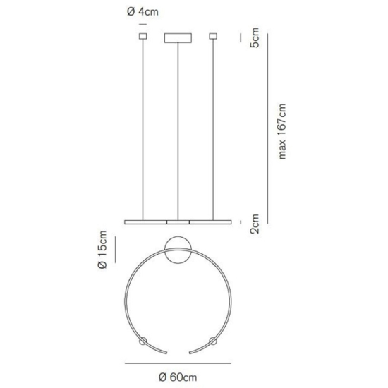 Vivida olympic lampadario moderno economico bianco led 30w 3000k 4000k