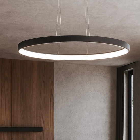 Vivida lifering-o lampadario ovale bronzo led 40w 3000k 4000k
