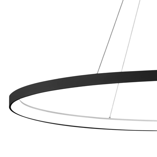 Grande lampadario ovale nero led 80w 3000k 4000k vivida lifering-o