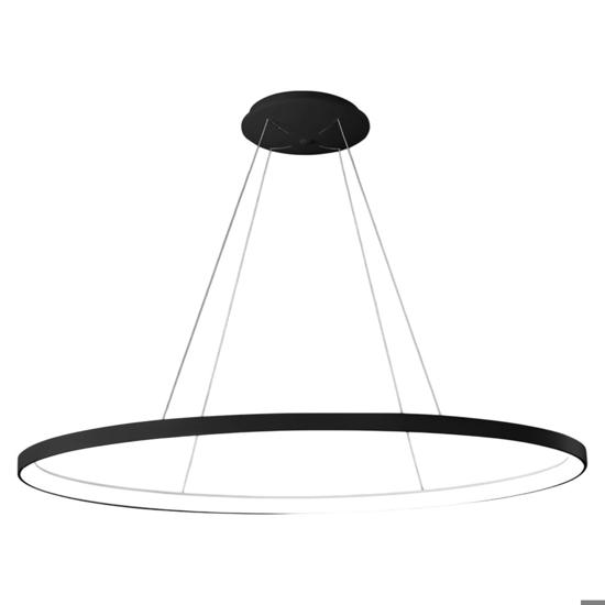 Grande lampadario ovale nero led 80w 3000k 4000k vivida lifering-o