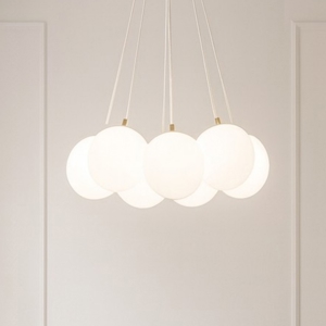 Visualizza i dettagli per Vivida pearl lampadario oro vetro bianco led 36w 3000k Vivida pearl lampadario oro vetro bianco led 36w 3000k