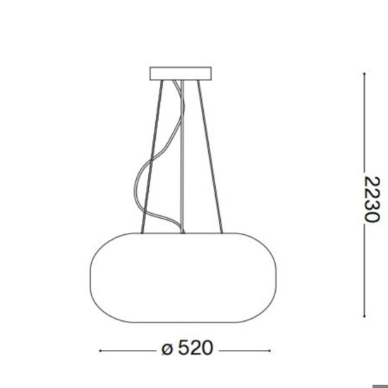 Ideal lux ulisse sp3 d52 lampadario design 