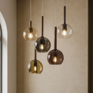 Lampadario per soggiorno moderno vetri multicolor top light