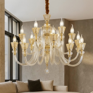 Strauss sp18 ideal lux lampadario cristallo 18 bracci trasparente