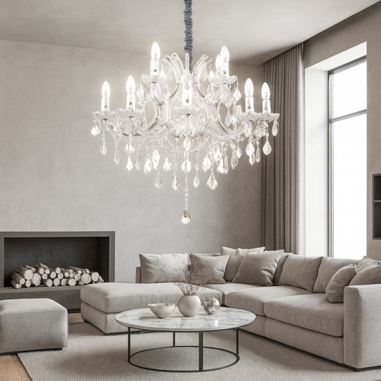 Napoleon sp12 ideal lux lampadario cristallo