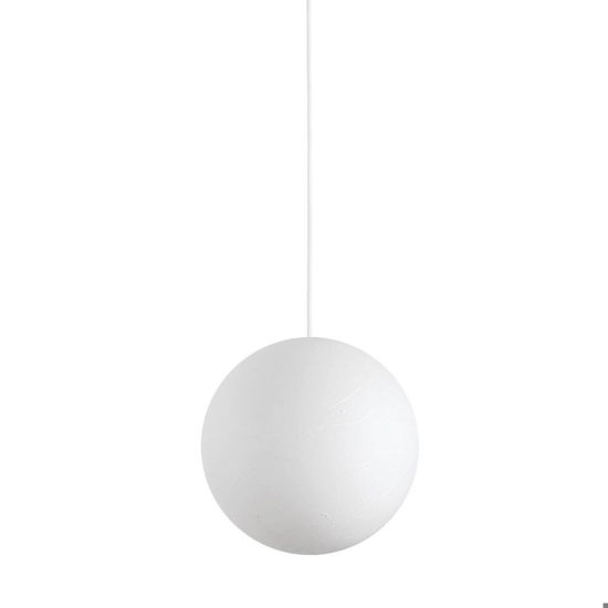 Carta sp1 d40 lampadario sfera bianca effetto carta ideal lux