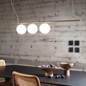 Visualizza i dettagli per Ideal lux perline sp3 lampadario design per soggiorno oro ottone Ideal lux perline sp3 lampadario design per soggiorno oro ottone