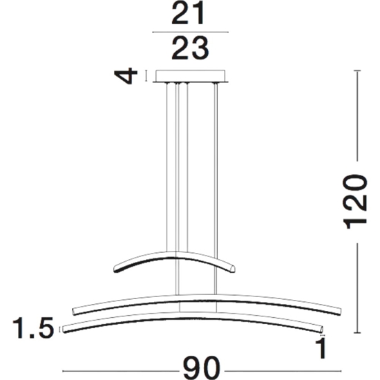 Lampadario design per soggiorno moderno bacchette cromo