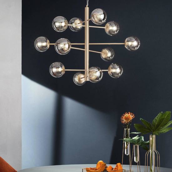 Ondaluce so eliseo lampadario per salotto oro 12 luci