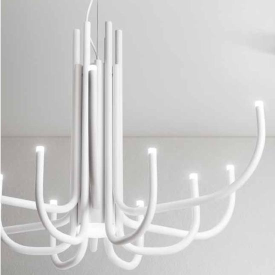 Ondaluce so nouveau bianco lampadario led moderno