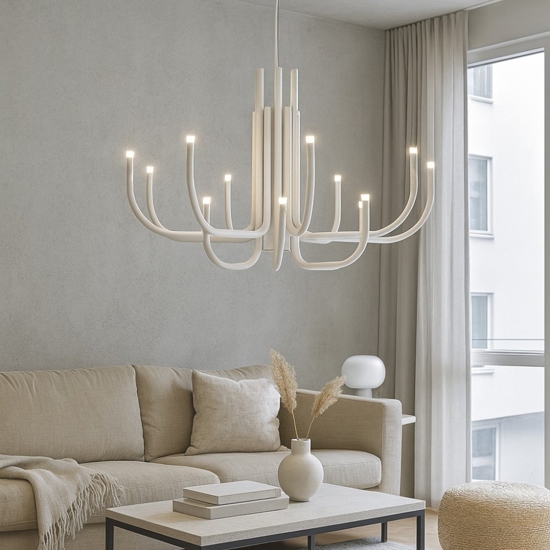 Ondaluce so nouveau bianco lampadario led moderno
