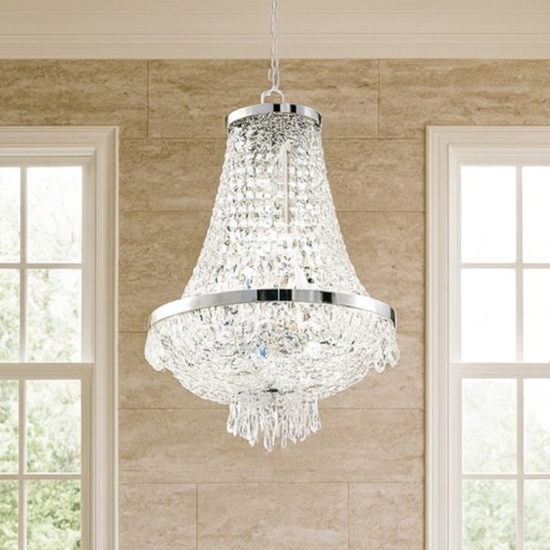 Ideal lux caesar sp6 lampadario di cristallo cromo 6 luci