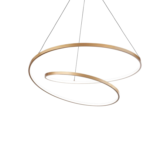 Oz ideal lux oro lampadario moderno led dimmerabile 47w 3000k