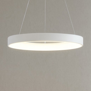 Lampadario cerchio bianco 60cm led dimmerabile 3000k