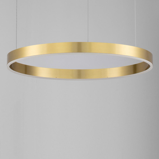 Lampadario cerchio oro 80cm led 50w da 2700k a 6000k dimmerabile