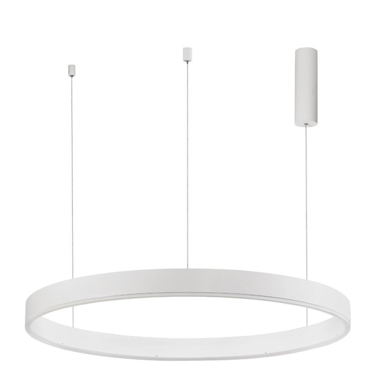 Lampadario anello bianco 100cm led 60w 2700k a 6000k dimmerabile