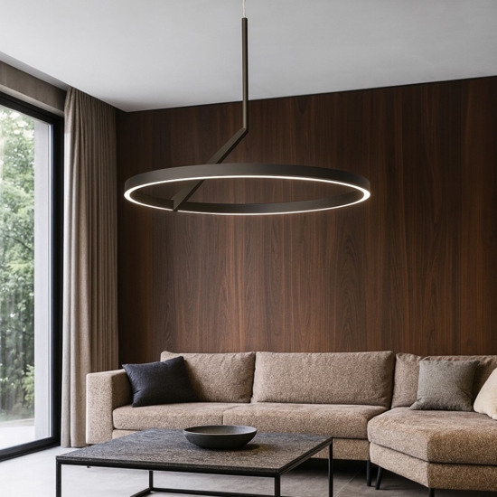 Vivida meridiana lampadario moderno led 44w 3000k 4000k bronzo