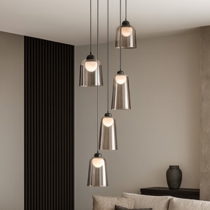 Visualizza i dettagli per Lampadario moderno da salotto led 3000k con luci pendenti Lampadario moderno da salotto led 3000k con luci pendenti