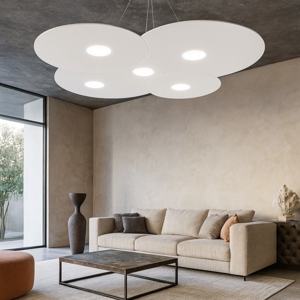 Top light cloud lampadario moderno bianco 5 luci gx53 led per soggiorno