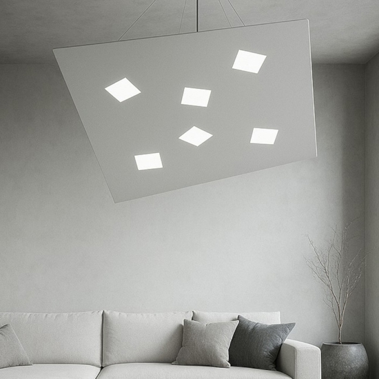 Toplight note grigio lampadario moderno per soggiorno