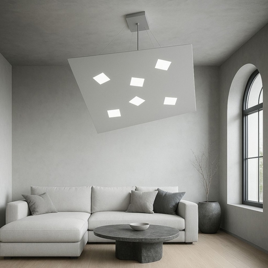 Toplight note grigio lampadario moderno per soggiorno