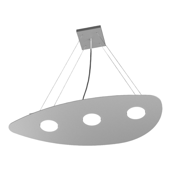 Toplight shape lampadario moderno grigio 