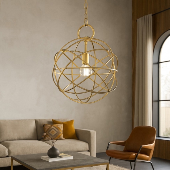 Konse sp1 ideal lux lampadario moderno sfera oro